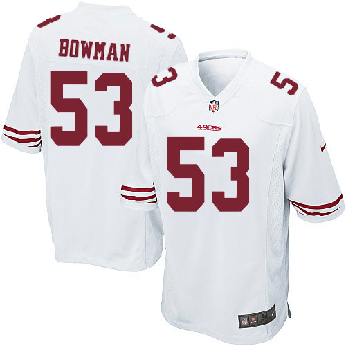 Youth Elite NaVorro Bowman Nike Jersey White Road - #53 NFL San Francisco 49ers